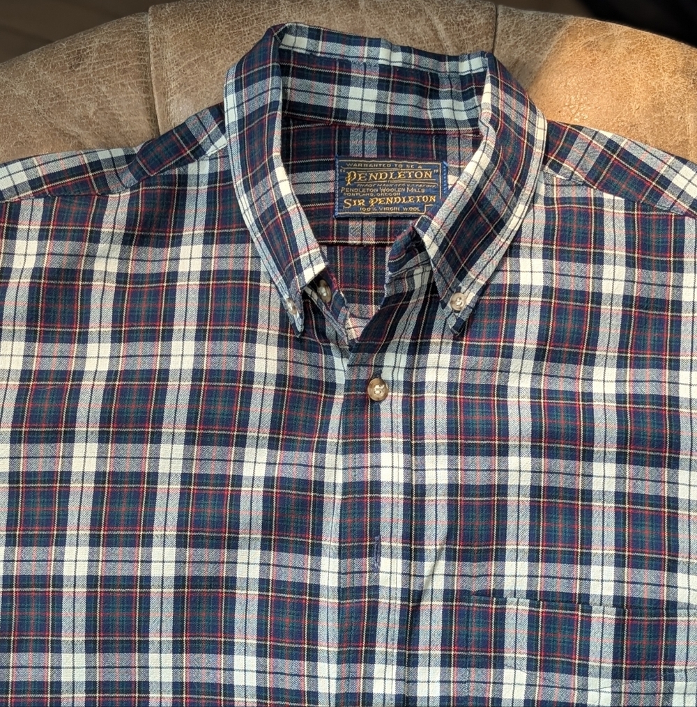 Pendleton Men's Large Wool Button Down Flannel Lo… - image 2